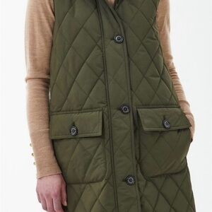 Barbour Olive Quilted Women's Vest
